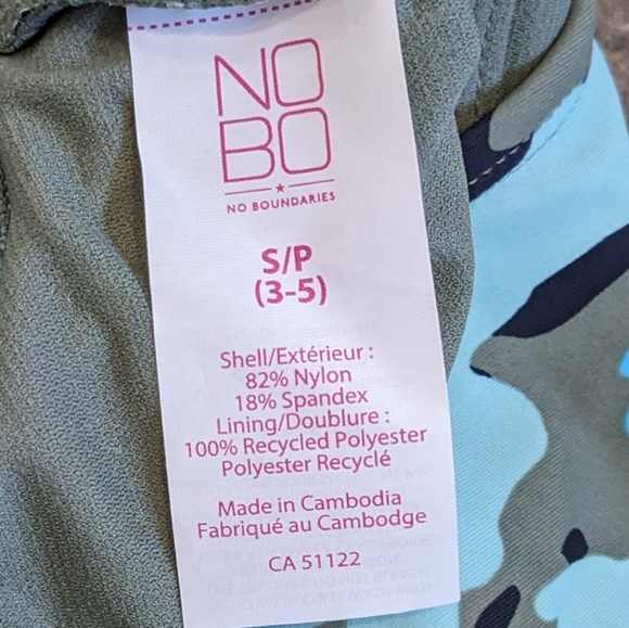NOBO Bathing Suit French Bikini Size S ( 3-5) Blue Camo - Picture 9 of 9